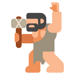 Prehistoric man icon