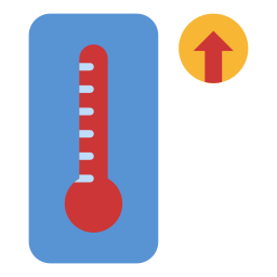 High temperature icon