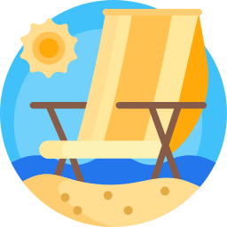 Beach chair icon