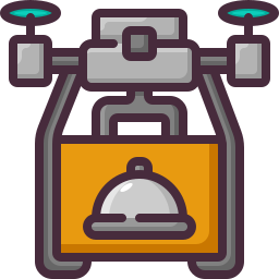 Drone delivery icon