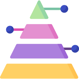 grafico a piramide icona