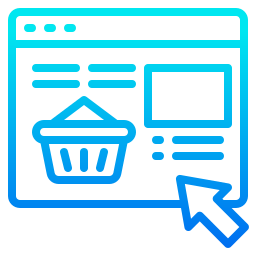 Shopping online icon