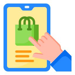 Mobile shopping icon