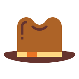 sombrero de fieltro icono