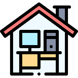 Working at home icon