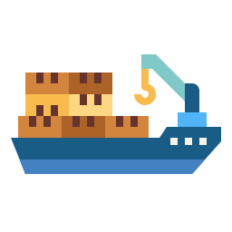 Грузовое судно иконка