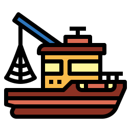 Fishing boat icon