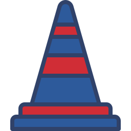 Triangle cone icon