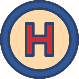 Helicopter landing icon