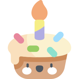 verjaardag cupcake icoon