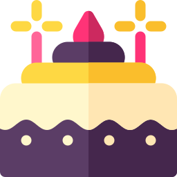pastel de cumpleaños icono