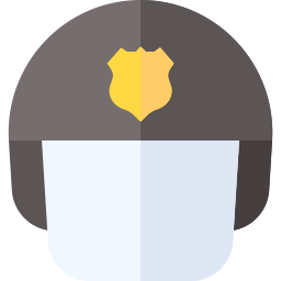 casco de policía icono