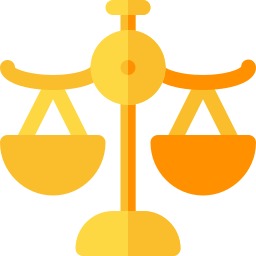 Justice scale icon