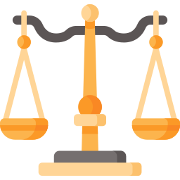 Justice scale icon