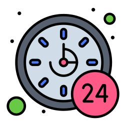 reloj de 24 horas icono