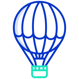 Hot air balloon icon