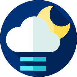 Foggy night icon