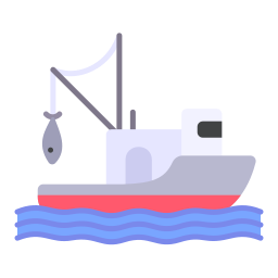 Fishing boat icon