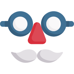 brille mit schnurrbart icon