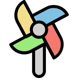 Toy windmill icon