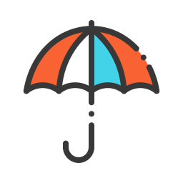 paraguas abierto icono