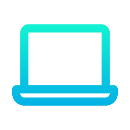 computadora portátil abierta icono