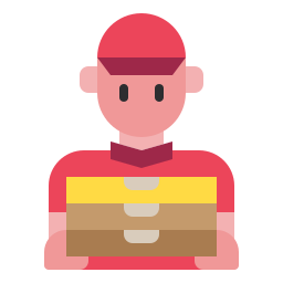 Delivery man icon