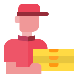 Delivery man icon