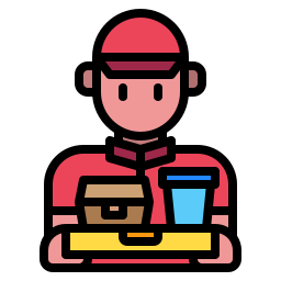 Delivery man icon