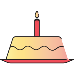 pastel de cumpleaños icono