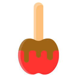 Caramel apple icon