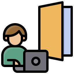 Working at home icon