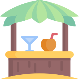 bar de plage Icône