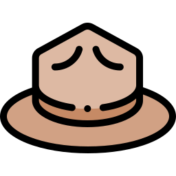 sombrero de fieltro icono