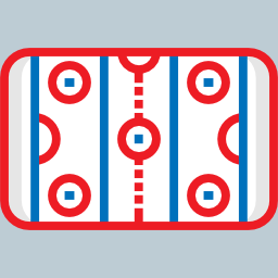 caja de hockey icono