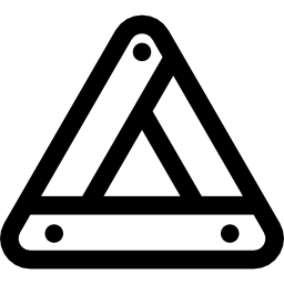 triángulo reflectante icono