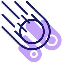 pioggia di meteoriti icona