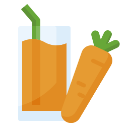 jugo de zanahoria icono
