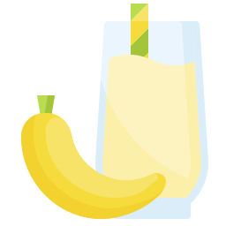 Banana smoothie icon