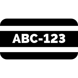 License plate icon
