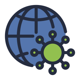 Virus transmission icon