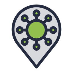 Virus transmission icon