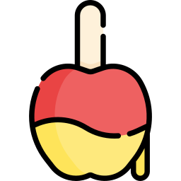 manzana caramelizada icono