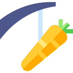 Carrot and stick icon