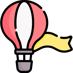 Hot air balloon icon