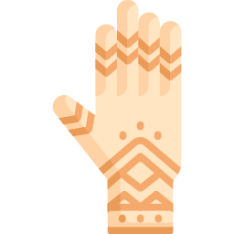 Henna painted hand icon