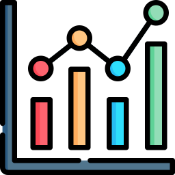 gráfico de linea icono