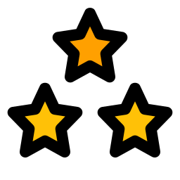 tres estrellas icono