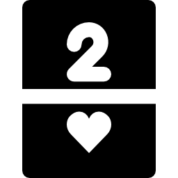 deux de cœur Icône