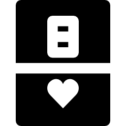 ocho de corazones icono